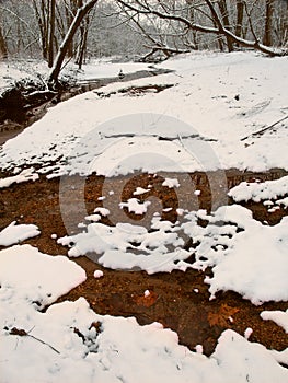 Snowfall Stream in Illinois