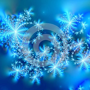 Snowflake Abstract Background Template