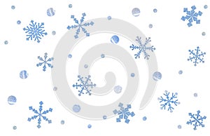 Snowflake paper cut background