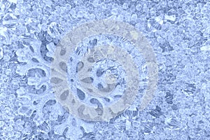 Snowflake on blue beads