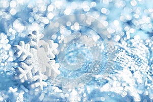 Snowflake Blue Ice, Snow Flake Decoration, Winter Lights photo