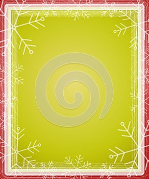 Snowflake Border Frame Red