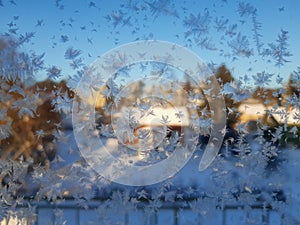 Snowflake Build-up from a Window in WInter