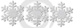 Snowflake Christmas Decoration, White Isolated Xmas Snow Flake