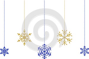 Snowflake christmas vector decoration and santa claus face icon, happy xmas christmas new year, vector image