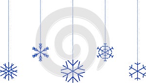 Snowflake christmas vector decoration and santa claus face icon, happy xmas christmas new year, vector image