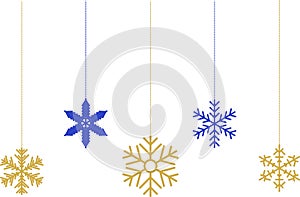 Snowflake christmas vector decoration and santa claus face icon, happy xmas christmas new year, vector image