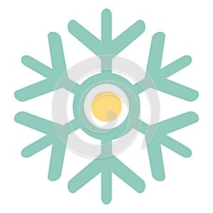 Snowflake Color Vector icon Easily modify or edit