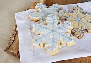 Snowflake cookie background