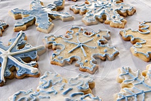 Snowflake cookie background