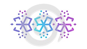 Snowflake Crystal Patterns, Winter Abstract Design, vector design Generative AI