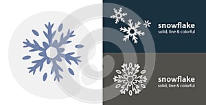 snowflake flat icon, snowflake simple, line icon