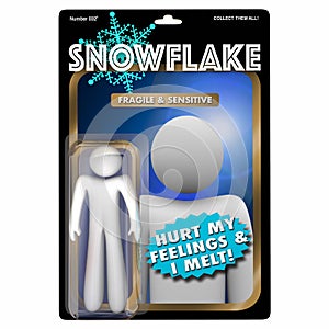 Snowflake Fragile PC Sensitive Millennial Action Figure 3d Illus