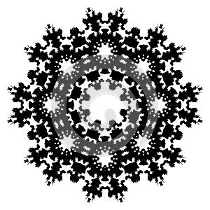 Snowflake Glyph Vector Symbol