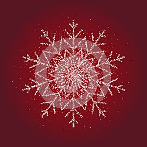 Snowflake icon. Christmas and new year, xmas, winter symbol. Stock - vector.