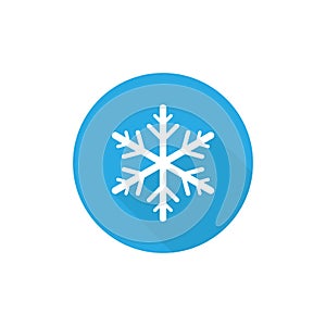 Snowflake icon. Cold symbol button. Web site page and mobile app design vector element. Vector EPS 10