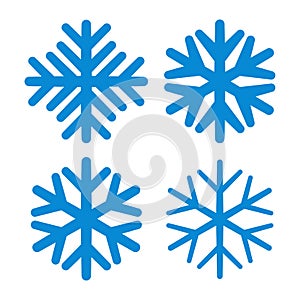 Snowflake icon. Flat vector illustration