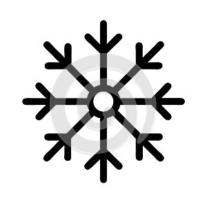 Snowflake icon flat vector