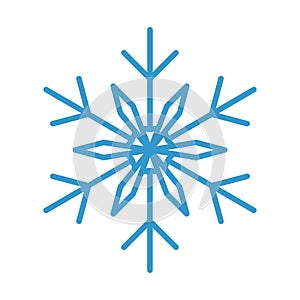 Snowflake icon isolated on a white background