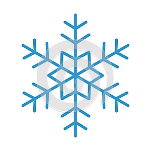 Snowflake icon isolated on a white background