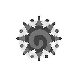 Snowflake icon over white. Vector clean design icon.