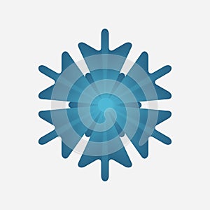 Snowflake icon. Snow sign for weather applications or website.