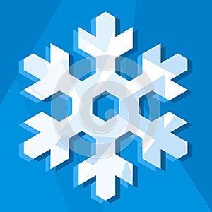 Snowflake icon (vector) photo