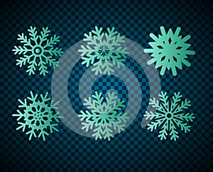 Snowflake icons.