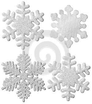 Snowflake Isolated Christmas Hanging Decoration White Snow Flake photo