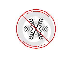 Snowflake line icon. Christmas snow sign. Vector