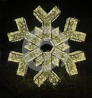 Snowflake made from White Lights
