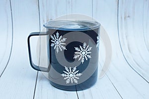 Snowflake Metal Coffee or Tea Mug