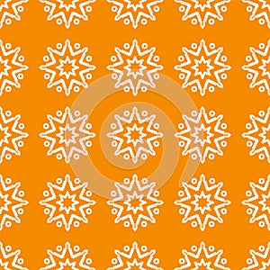 Snowflake outline pattern. Vector clean design background.