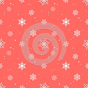Snowflake pastel red background tint layer