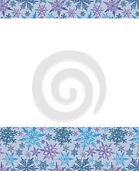 Snowflake Pattern Template in Lilac Tone with Text Space