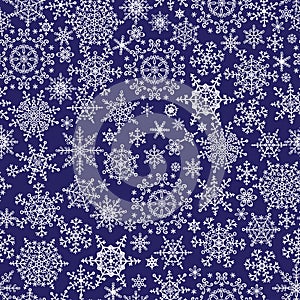 Snowflake seamless pattern, background.Winter