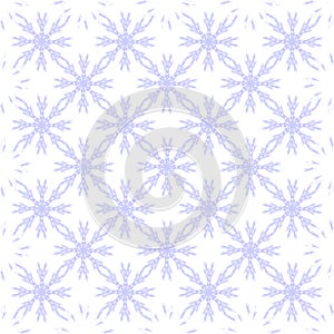 Snowflake seamless pattern. Vector illustration. Contemporary decorative background in minimalist style