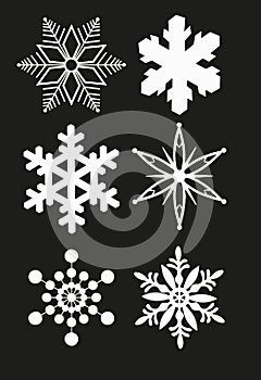 SNOWFLAKE SET VECTOR