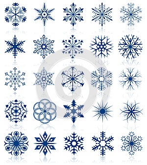 Snowflake shapes set 2 photo