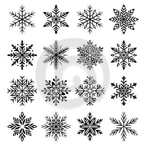 Snowflake sign symbol icons