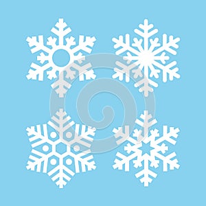 Snowflake silhouette vector icon