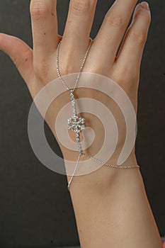 Snowflake silver ring photo