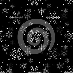 Snowflake simple seamless pattern. Abstract wallpaper, wrapping decoration. Symbol of winter, Merry Christmas holiday photo
