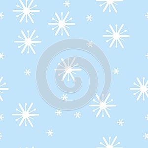 snowflake snowing pattern ,winter background, Light Blue