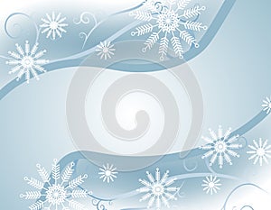 Snowflake Swoosh Border Background