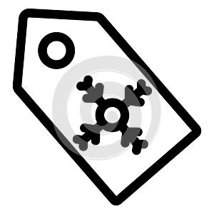 Snowflake, tag Isolated Vector icon which can easily modify or edit