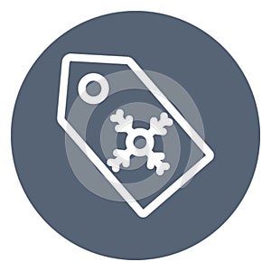 Snowflake, tag Isolated Vector icon which can easily modify or edit