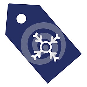 Snowflake, tag Isolated Vector icon which can easily modify or edit