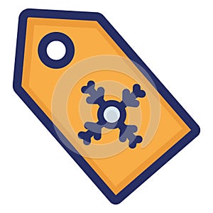 Snowflake, tag Isolated Vector icon which can easily modify or edit