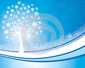 Snowflake Tree Background